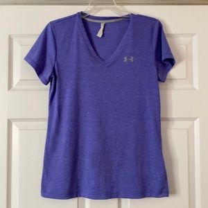 Purple Under Armour V-neck t-shirt size small